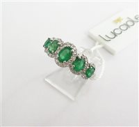 Ringe Lucciole Gioielli Dame in Weißgold Smeraldo 1.33 Ct ANVSCROYALS - ANVSCROYALS